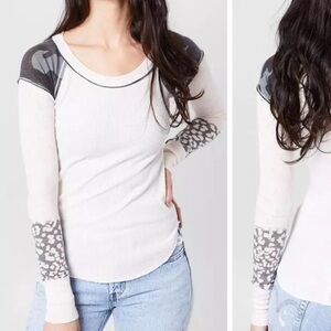 Free People Bright Side thermal snow combo camo size XS